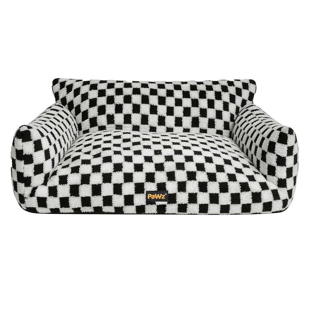 Pawz Pet Bed Plush Checkered Dog Bed Washable Cat Bed-2050056801633832961