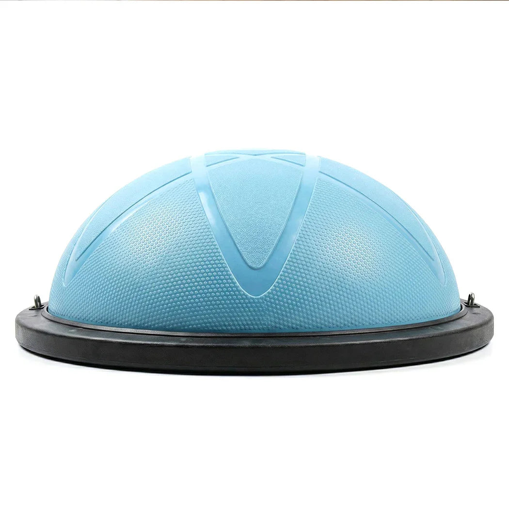 Centra Half Balance Ball Yoga Balance Trainer 2 Resistance Bands Home Gym Blue-2050056790200160256