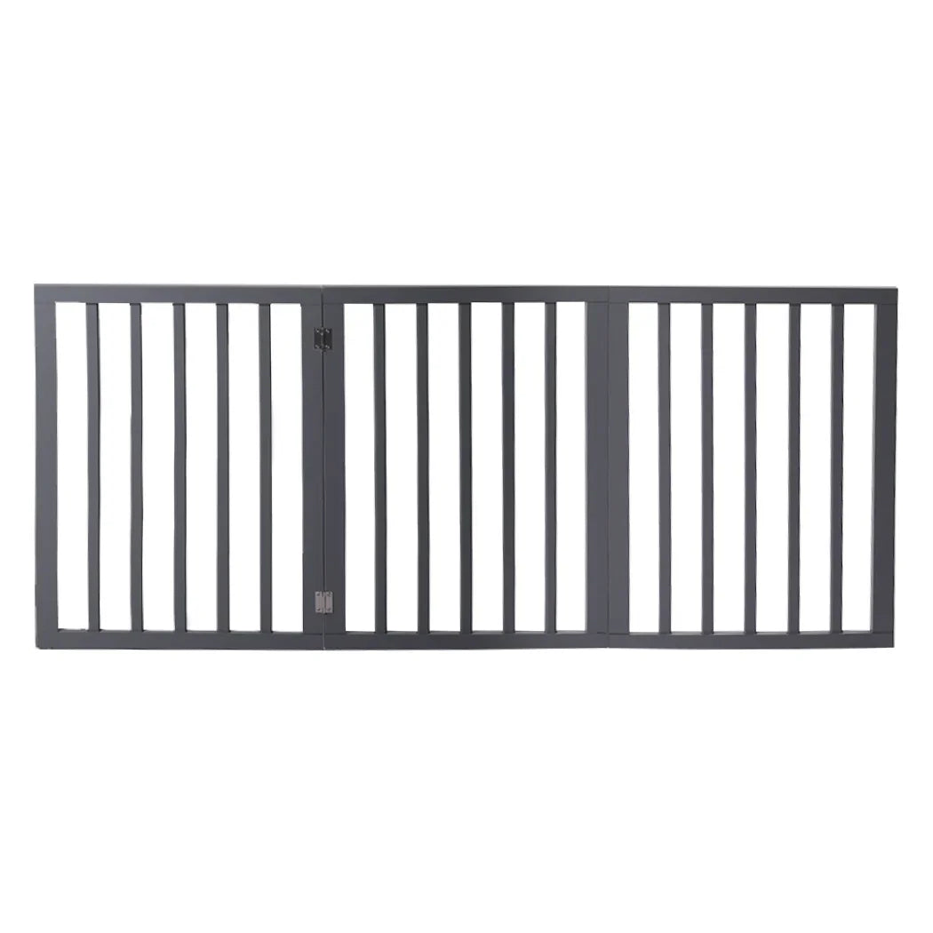 Wooden Pet Gate Dog Fence Retractable Grey 2000x 3MM-2029387225204133889