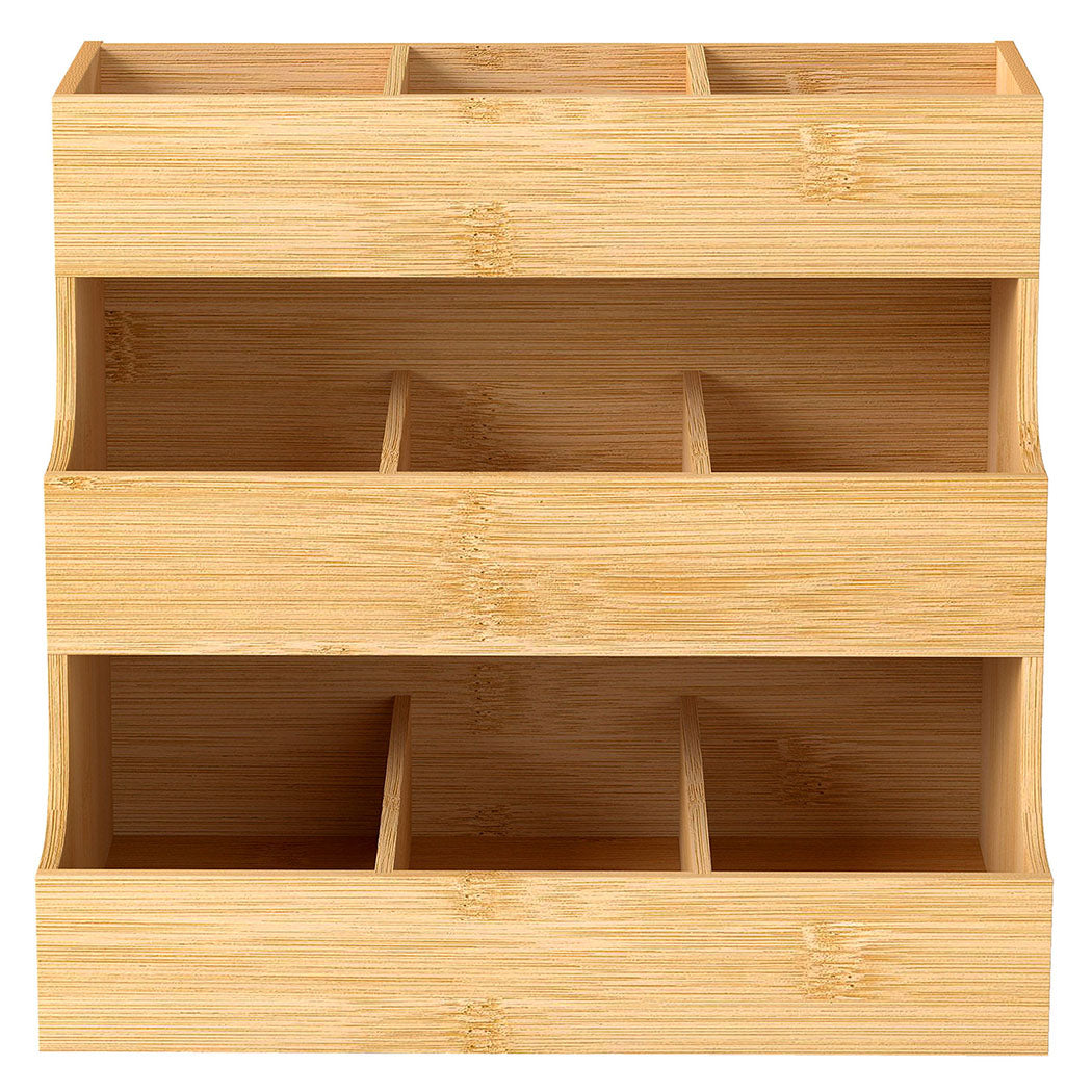 Toque Vertical Bamboo Tea Organizer Holds 180 Tea Bags-2006732763629228033