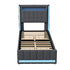 Levede Single Bed Frame Fabric Storage Drawer LED USB-2006733382138073089