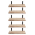 Levede Floating Wall Shelves 5Pcs Wood Wall Mounted Rustic Display Rack Bedroom-2050059023742537729
