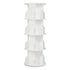 Levede Rotating Bookshelf 4 Tier Book Storage 360 Swivel Space Saving White-2109799589056548866