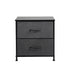 Levede Storage Cabinet Chest of 2 Drawers Dark Grey-2018816789273776129
