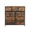Levede Storage Cabinet Tower Chest Brown Fold-2018816894743744513