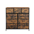 Levede Storage Cabinet Tower Chest Brown Fold-2018816894743744513