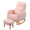 Levede Rocking Chair Ottoman Footrest With Side Pocket-1894516801254068225