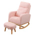 Levede Rocking Chair Ottoman Footrest With Side Pocket-1894516801254068225