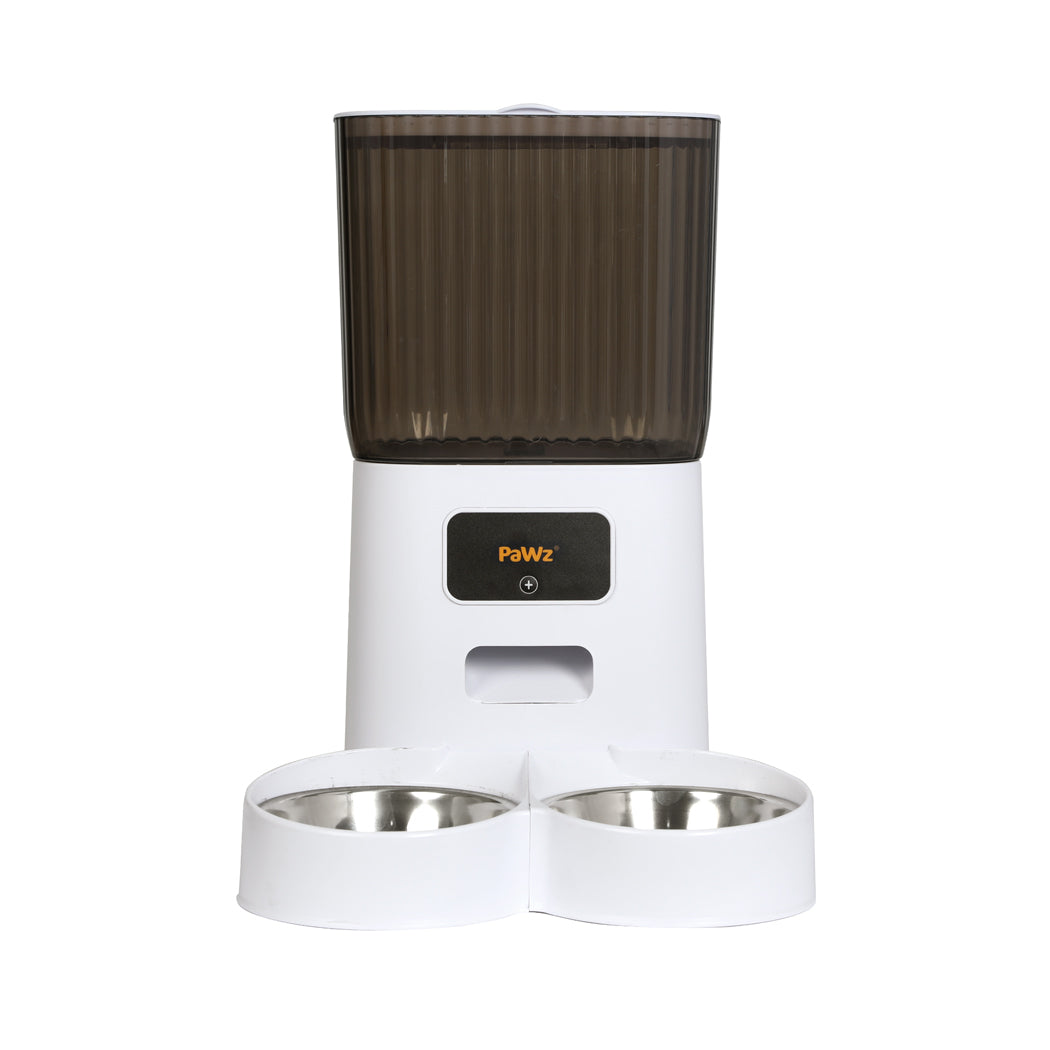 PaWz 5L Automatic Pet Feeder 2 Bowl White-1864184562561716225