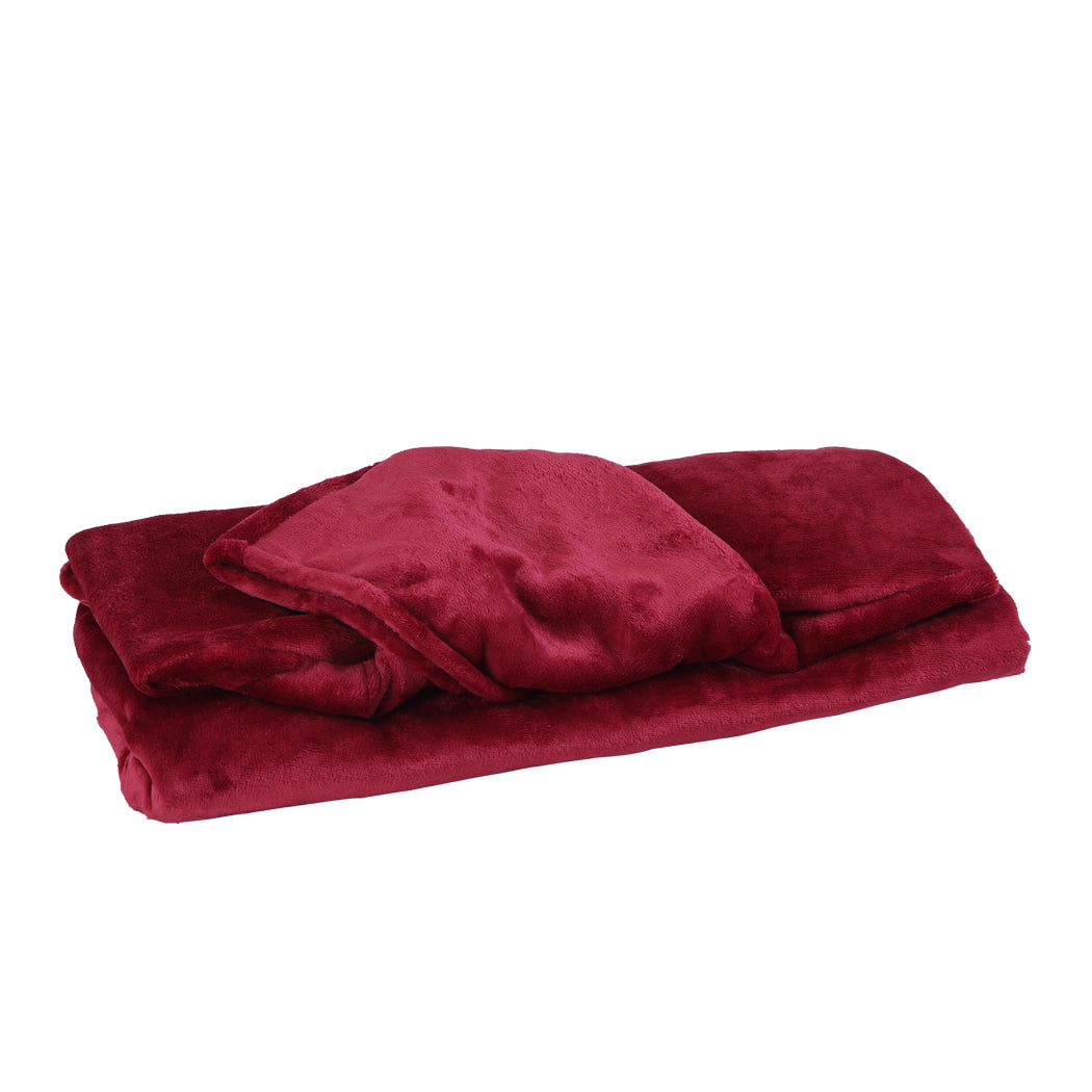 DreamZ Blanket Hoodie Adult Sweatshirt Burgundy