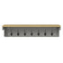 Levede Coat Rack Wall Mounted Shelf 7 Double Hooks Storage Entryway Hallway Grey-2050056761989271553