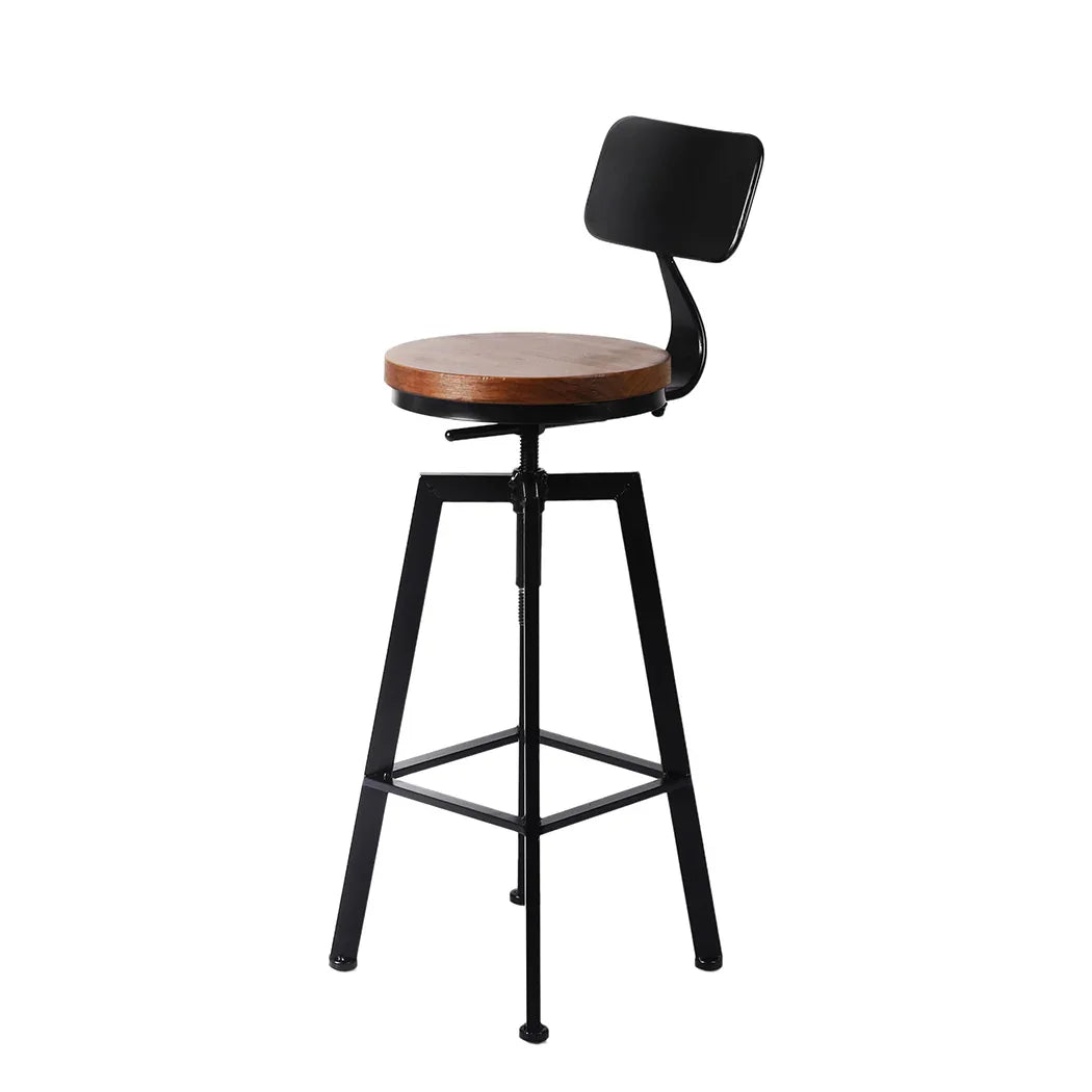 Levede 1x Industrial Bar Stools Kitchen-2029387281487499265