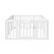 BoPeep Large Baby Playpen HDPE Safety Fence with 36 Suction Cups Indoor White-2100034970889359361