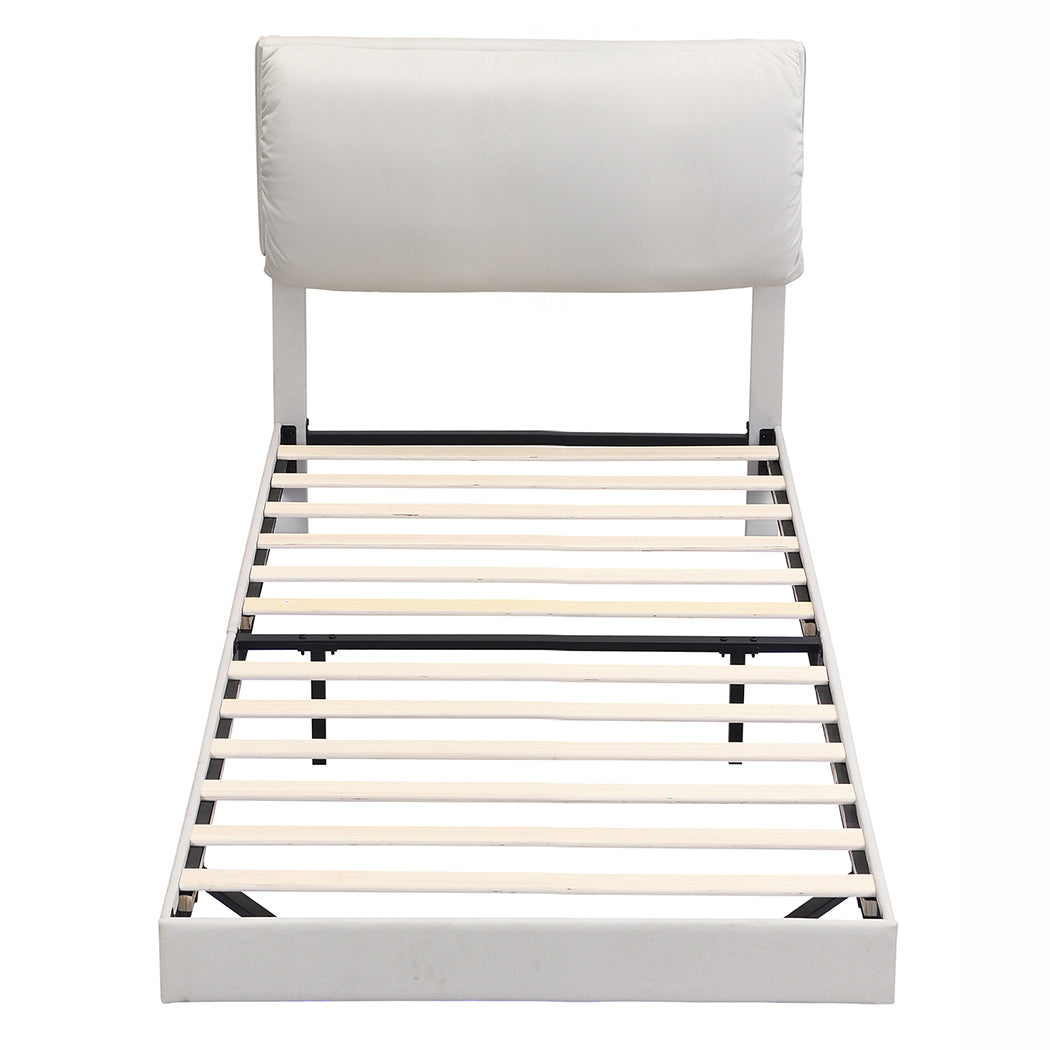 Levede Floating Bed Frame With RGB LED Light Headboard Base Platform Single-2100034937364287489
