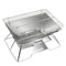 Levede Portable Folding BBQ Charcoal Grill Silver-2006732907665821697