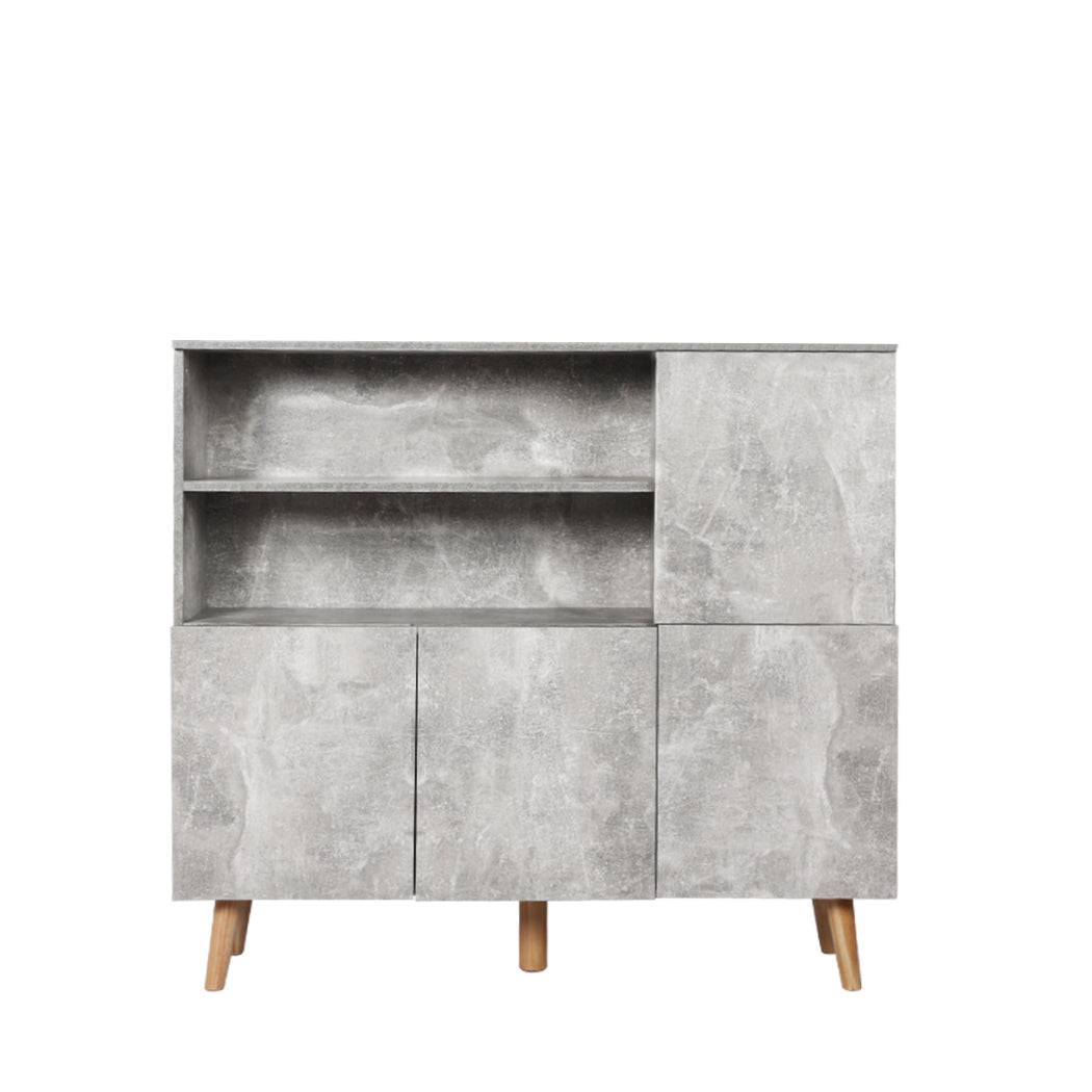 Levede Buffet Sideboard Storage Cabinet Grey-1864183278211305473