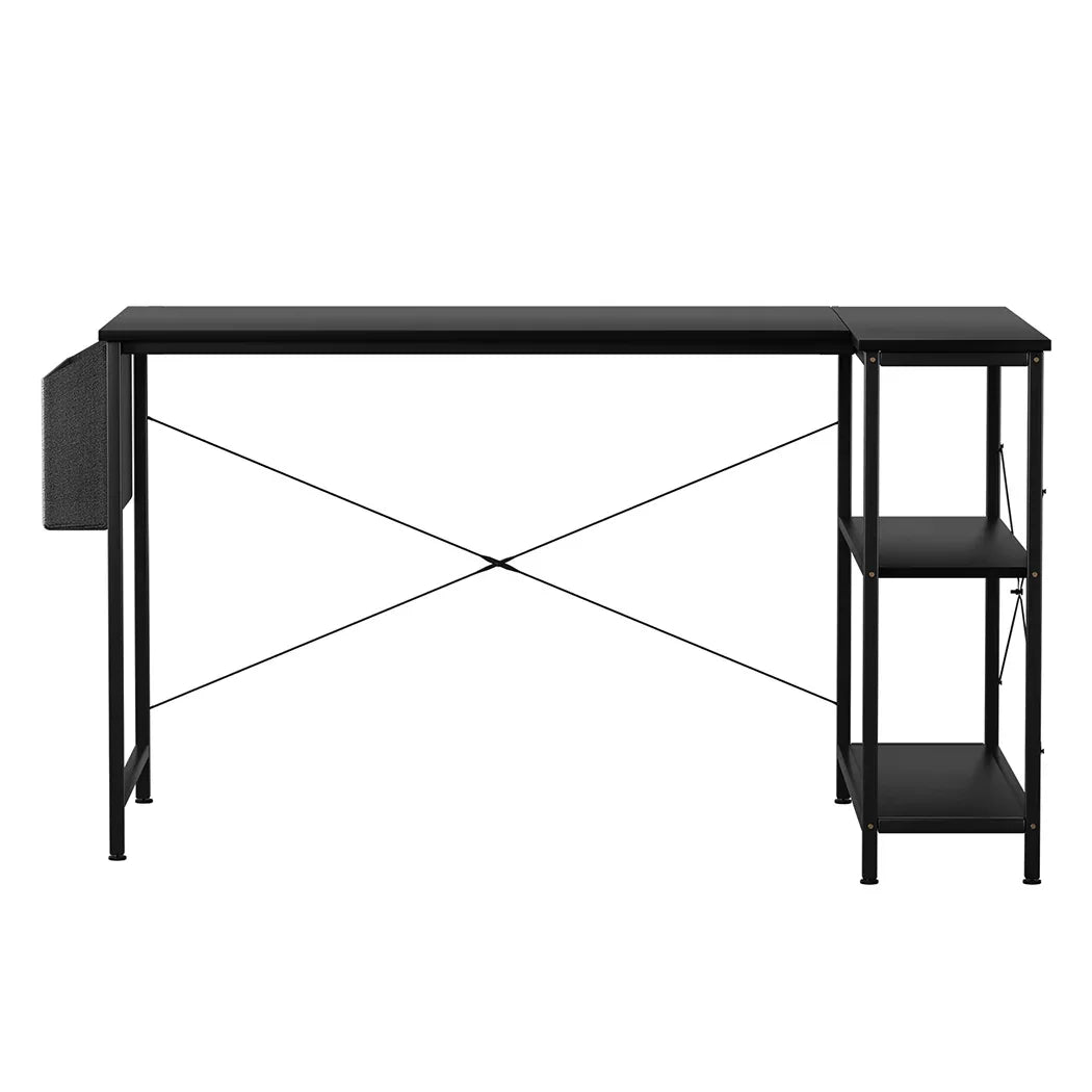 Levede L Shaped Computer Desk Home Desk Black-2029387250143465473