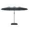 Centra 4M Double-sided Patio Umbrella Outdoor Umbrella Base Stand Grey-2018816836216426497