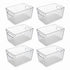 Toque Clear Plastic Storage Bins 6PCS Pantry Fridge Organizer Boxes Handles-2061251865114447873