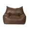 Marlow Bean Bag Chair Cover PU Indoor Dark Brown-2006733313426984961
