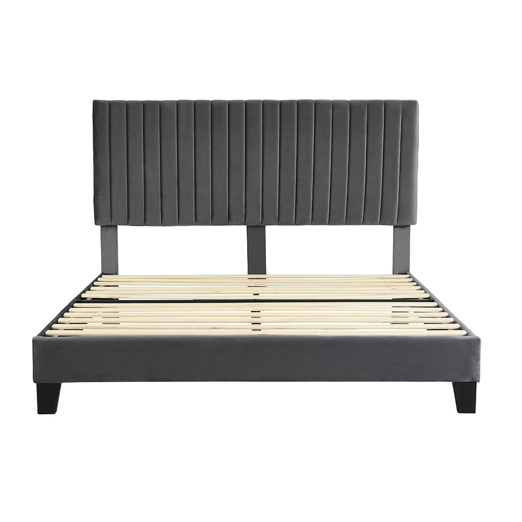 Levede Bed Frame Queen Size Mattress Grey-1942353318898700289