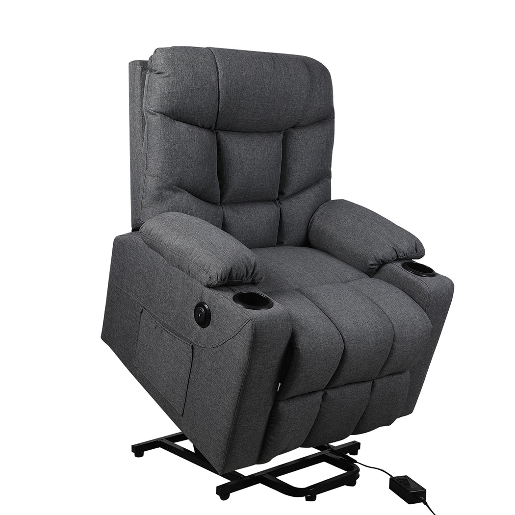 Levede Recliner Chair Electric Lift Grey-1864184459734159361