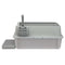 Pawz Stainless Steel Large Semi-Enclosed Cat Litter Box-2050056807145148417