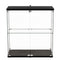 Stacked Glass Display Cabinet Lockable Collections Storage 2 Tier Shelf 2 Door-2018816913244819457
