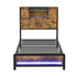 Levede Single Bed Frame Storage Headboard Industrial-2050056749062426625