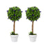 Lambu Artificial Plants Faux Lavender Topiary Set of 2 for Front Door Green-2109799601027092482