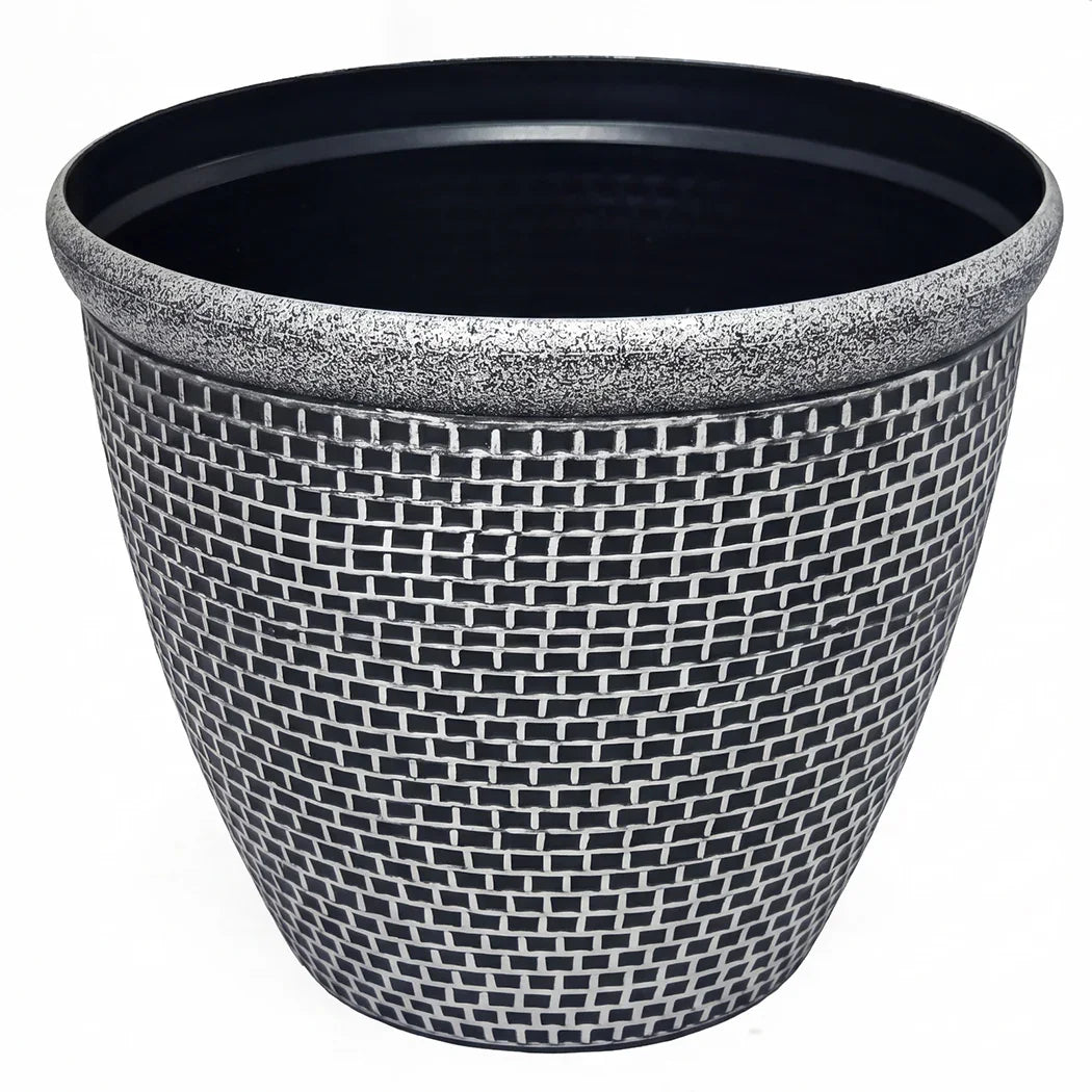 Toque Plastic Plant Pots 30cm Outdoor Garden Planter 2 Pcs With Drainage Holes-2050059017493024769
