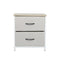Levede Chest of 2 Drawers Bedside Table Beige-1864183276869128193