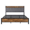 Levede King Bed Frame Industrial Tufted Soft Storage Headboard USB Charge-2100034936470900737