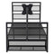 Levede Gaming Bed Frame Rotating TV Mount Storage Metal Single Bed 32in Bedroom-2072893552848932865