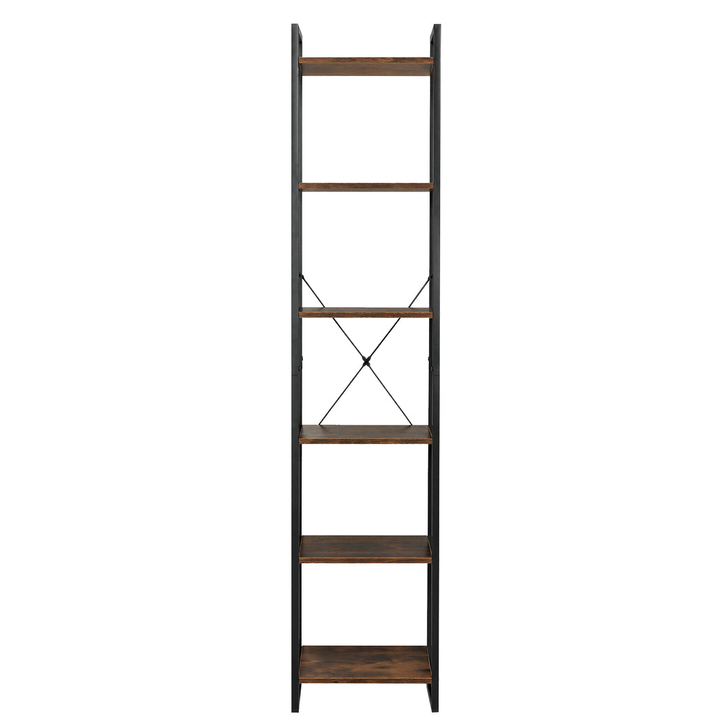 Levede 6 Tier Bookshelf Tall Bookcase Storage Shelf Display Rack Living Room-2072893553054453761