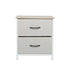 Levede Chest of 2 Drawers Bedside Table Beige-2006733263787397121