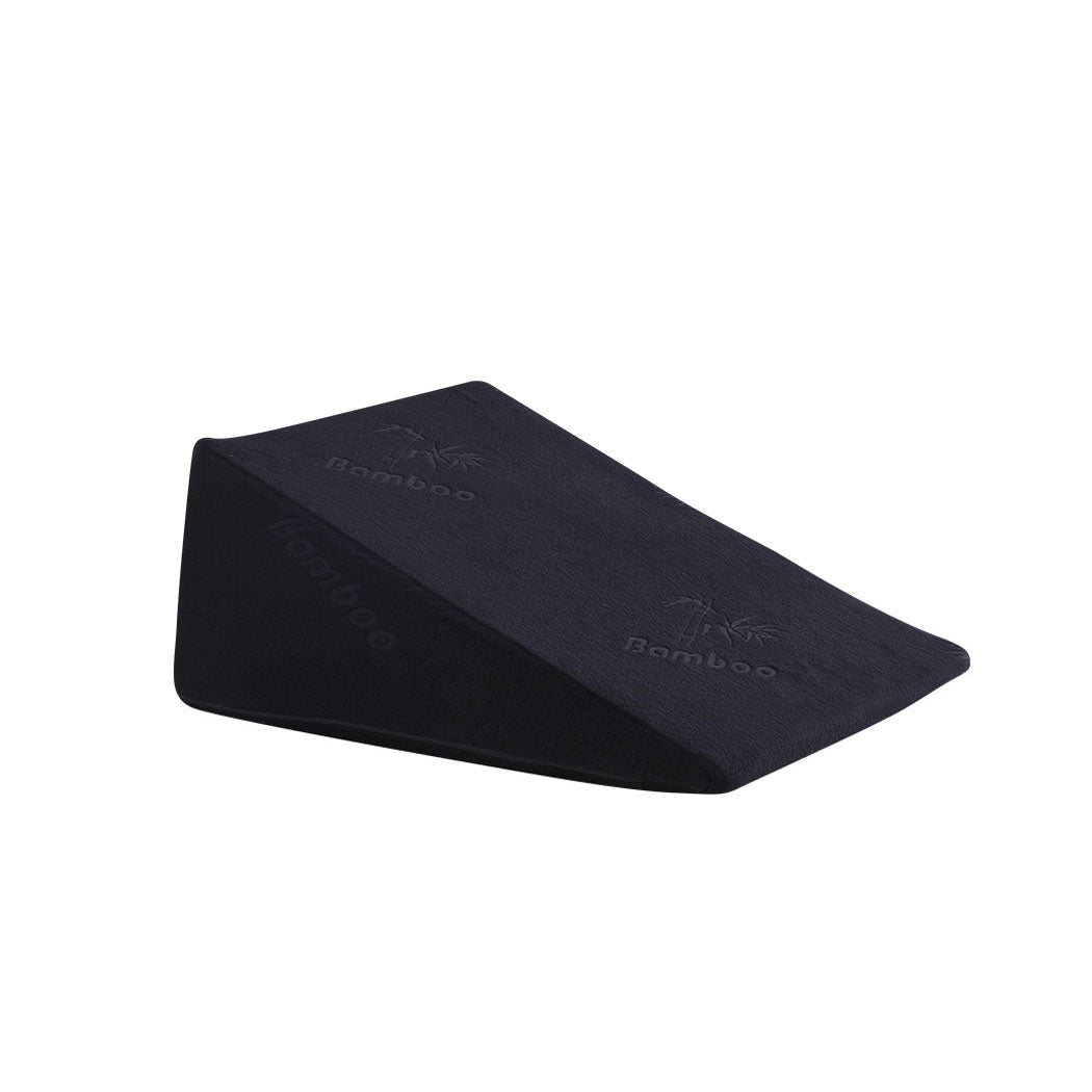 2x Cool Gel Memory Foam Bed Wedge Pillow Black 25x2-2029387257223450625