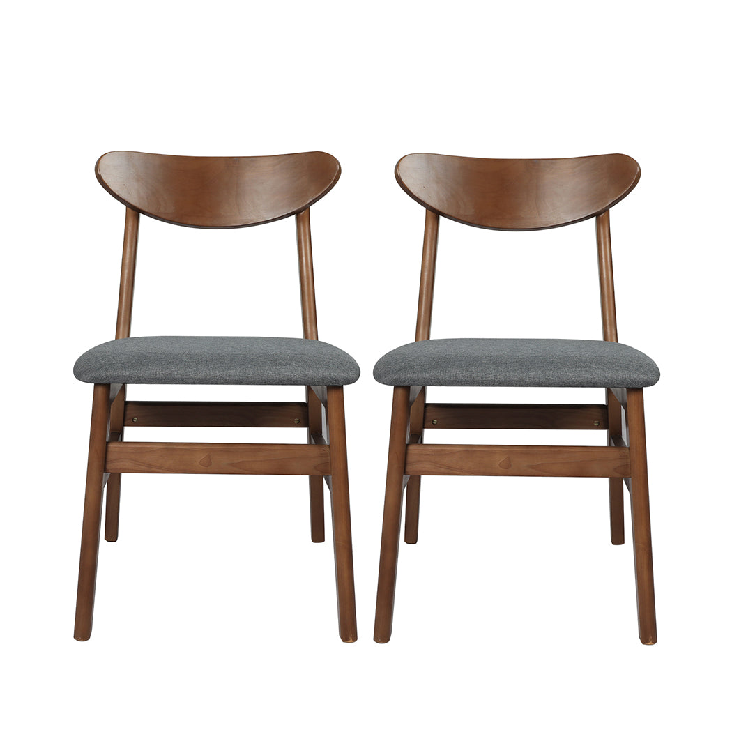 Levede 2xDining Chairs Kitchen Chair Brown 2Pack-1864183278639124481