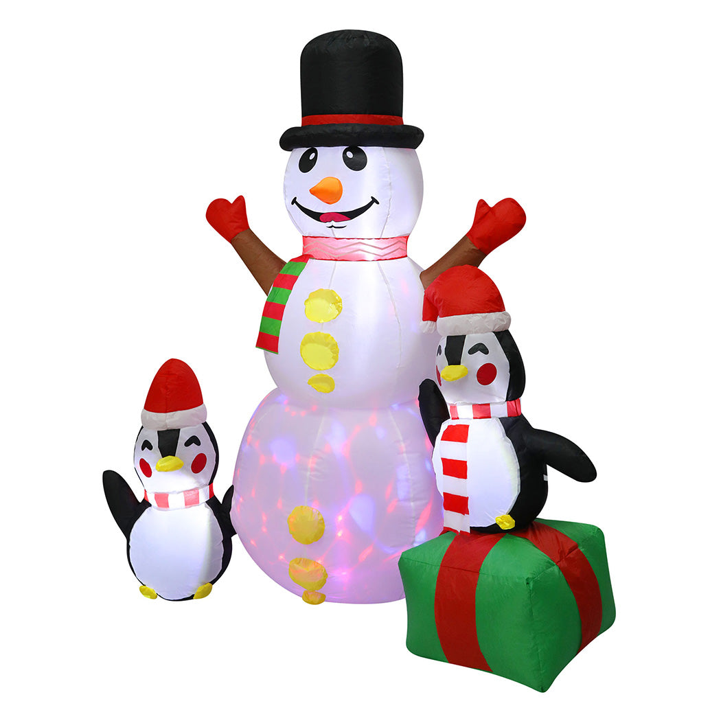 Santaco 1.8M Inflatable Christmas Snowman LED Lights-1950769999627030529