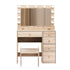 Levede Dressing Table Stool Set Oak-1942353684046417921