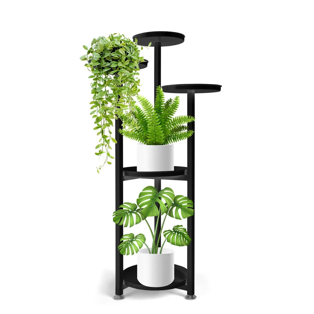 Levede Plant Stand Outdoor Indoor Flower Black Medium-2006732929472008193