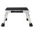 Levede Folding Aluminium Step Stool 150kg 3 Height Adjustable Portable Multi-Use-2050059014036918273