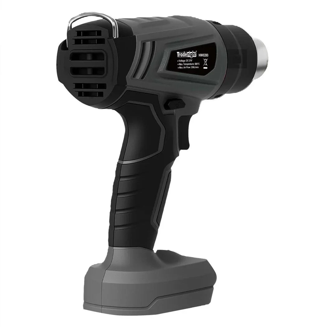 Traderight 21V Heat Gun Kit 500°C Cordless 5 Nozzles-2006733387984932865
