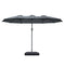 Centra 4.5M Double-sided Patio Umbrella Outdoor Umbrella Base Stand Grey-1910112247557001217