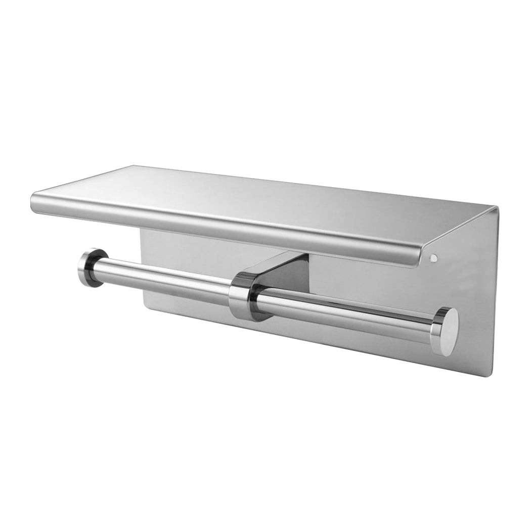 Toilet Paper Holder Double Roll Stainless-2029387261820407809