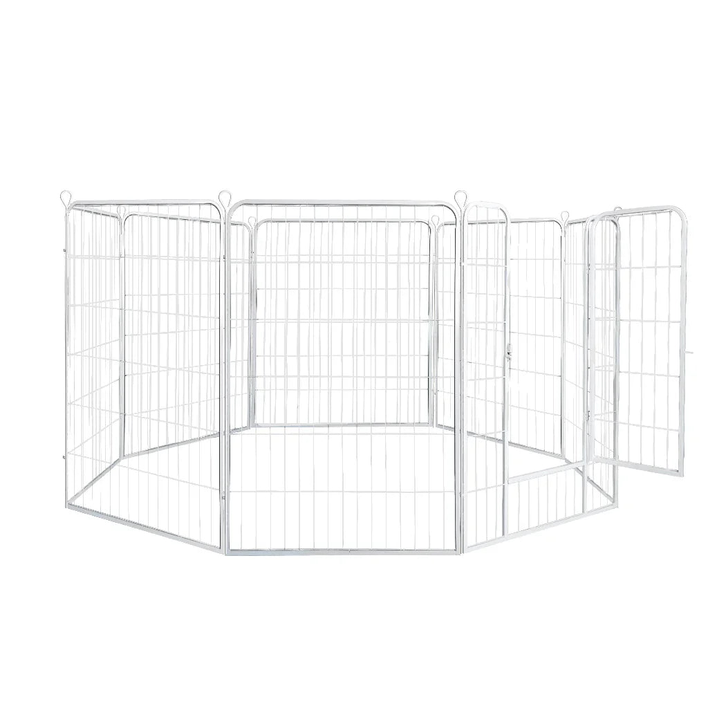 PaWz 8 Panel 32'' Pet Dog Playpen Puppy White 2.5kg Mackerel & Lamb-2018816894563389441