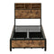 Levede Single Bed Frame Industrial Storage LED Charing-2050056748655579137