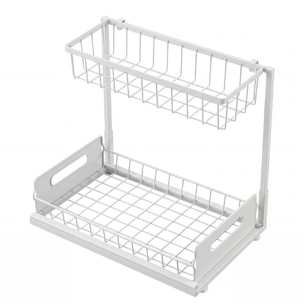 Toque Under Sink Storage Rack Kitchen Cabinet Organiser 2-Tier Shelving Home-2050059015223906305