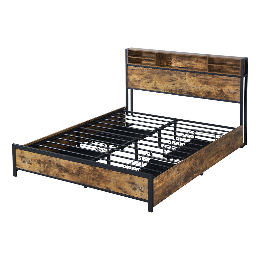 Levede bed frame queen-1894516757536837633