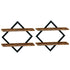 Levede Wall Shelf Floating 2 Tier Storage Decorative Bookshelf 2 Pcs Living Room-2072893560688087041